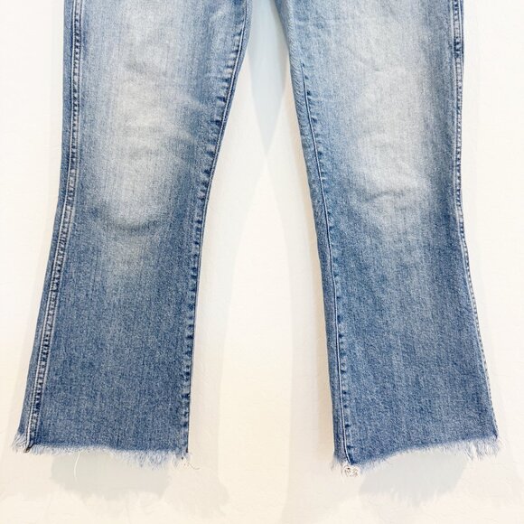 Madewell PETITE Denim Cali Denim Boot Comfort Stretch Frayed Hem Jeans Blue 27 - Picture 5 of 12